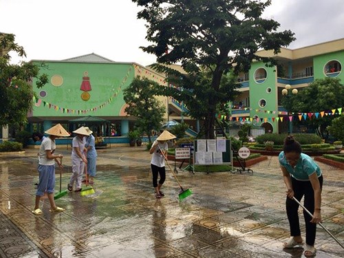 Trường mầm non Phúc Đồng làm tốt công tác chuẩn bị cho khai giảng cho năm học mới 2017 – 2018.